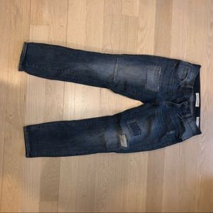 Bullhead skinny boyfriend patch jeans